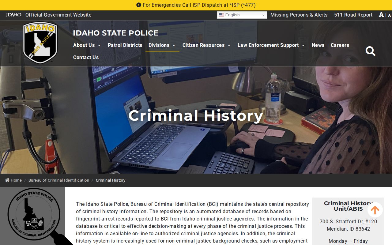 Idaho criminal history and expungement information for Bonner County records